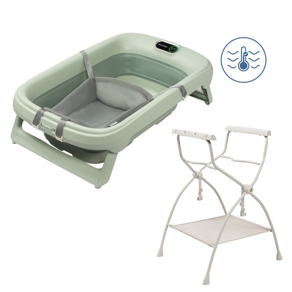 Maxi-Cosi - Maxi-Cosi Baignoire Indigo Plus + Support Indigo Bundle - Sage Green