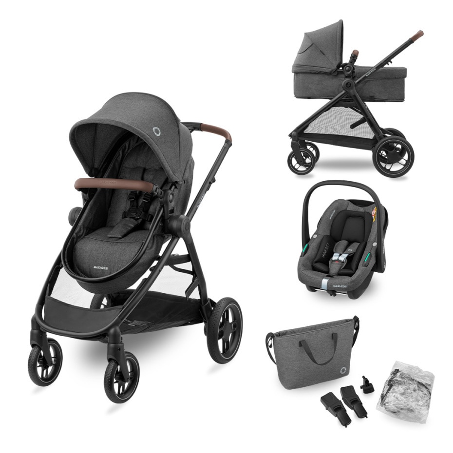 Maxi-Cosi Zelia S Trio - Solution de mobilité 3 en 1 complète dès la  naissance jusqu'à environ 4 ans