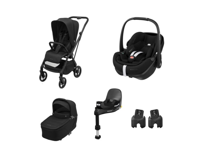 MCBS80528051120415228493001_2024_maxicosi_Leona2_Pebble_360_Sense_FF360pro_Adapters_Twillicblack